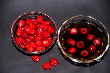 red currant in a glass