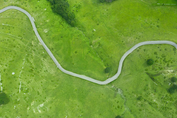 aerial view of the san leonardo pass in the majella mountain area abruzzo italy