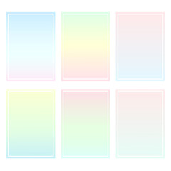 Gradient background set. Soft color backgrounds. Vibrant summer backdrop. Vector 10 EPS.
