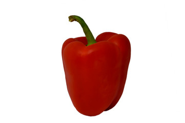 organic natural red paprika pepper is isolate close up