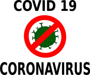 Stop coronavirus ( covid-19 ) vector  illustration. Healthcare and medical concept.