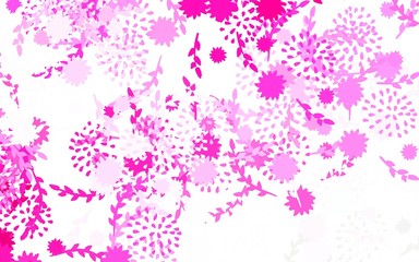 Light Pink, Yellow vector elegant background with flowers