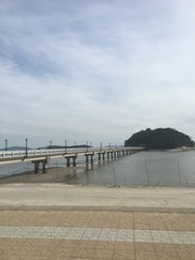 Naklejka premium pier in the sea