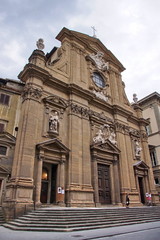 Fototapeta na wymiar Chiesa di San Michele catholic church on Piazza degli Antinori square in historical centre of Florence city, Tuscany, Italy