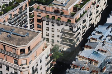 aerial view of Paris 