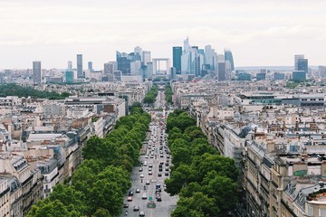 aerial view of paris