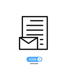 Fototapeta premium mail report icon vector isolated on white background.