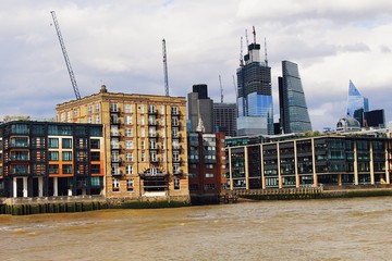 London city from the Thames. 