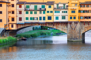 Ponte Vecchio over Arno River, Florence, Italy,Europe