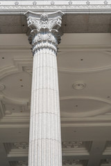 Roman-style stone pillars close-up