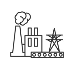 Tower Manufacturing line icon illustration vector symbol