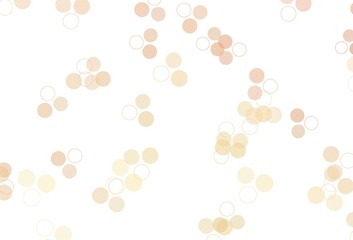 Light Orange vector pattern with spheres.