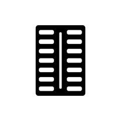 Flat medical pills icon. Tablets symbol. Health care.