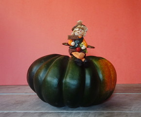 Scarecrow on a Pumpkin