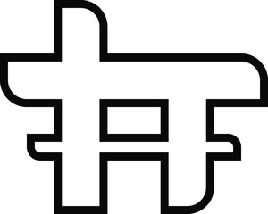 Vector Design of an Abstract Logo in Black