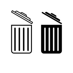 Open Trash,icons set. trash can icon. Delete icon vector