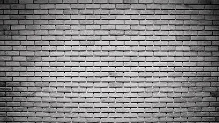 Black and white tone of brick wall for background and decoration