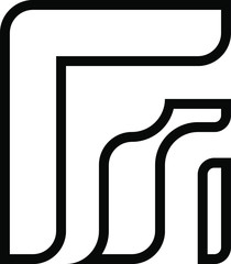 Vector Design of an Abstract Logo in Black