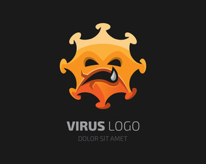 Abstract virus icon logo