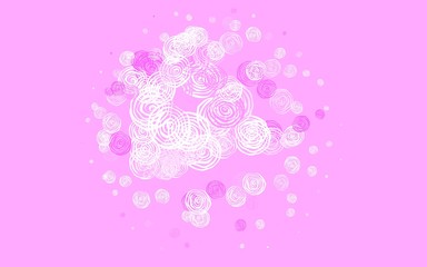 Light Pink vector natural artwork with roses.