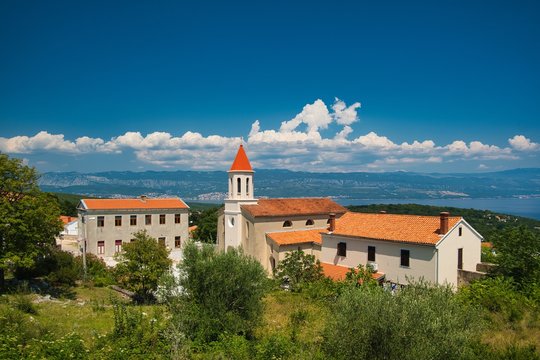 St Jerome Church in Risika town , Krk Island, Croatia