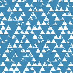 Seamless geometric pattern with grunge triangles