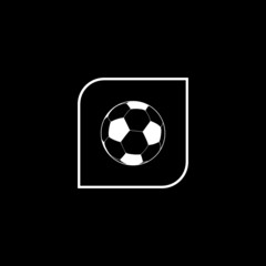 Football, soccer ball isolated on dark background