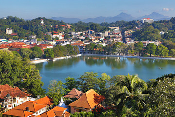 View over the city of Kandy in Sri Lanka