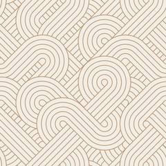Seamless abstract retro lines pattern