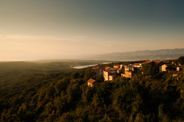 Fototapeta na wymiar Soline bay view in Dobrinj , Krk Island, Croatia