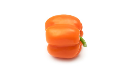 Orange bell pepper on a white background. High quality photo