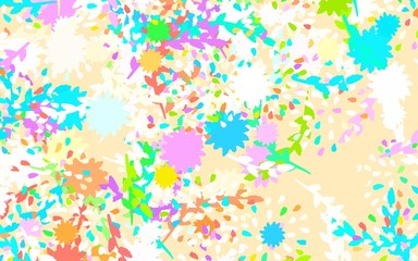 Light Multicolor vector abstract background with flowers, roses.