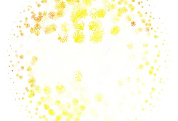 Light Orange vector elegant pattern with leaves.