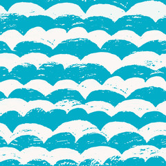 Seamless hand drawn wavy pattern