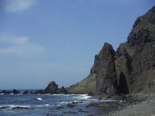 Fototapeta na wymiar 礼文島の海岸