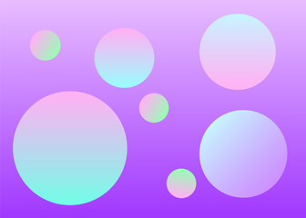 Circles with purple gradient background