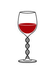 DNA Wein Design Glas Kultur Clipart Logo 