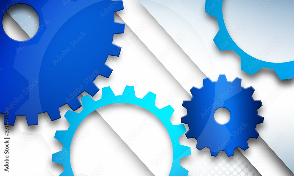 Poster cogs and gear wheel mechanisms. hi-tech digital technology and engineering. abstract technical backg