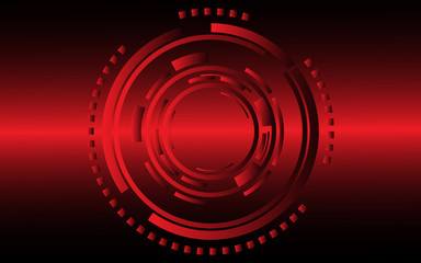 Red modern round abstract wallpaper