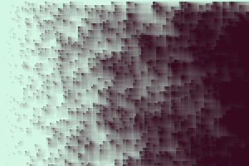 Digitally generated textre with chaotically scattered transpatent squares. Gradient  of transparency produces shine effect.