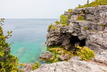 Small Grotto in Bruce Peninsula National Park Ontario Canada	