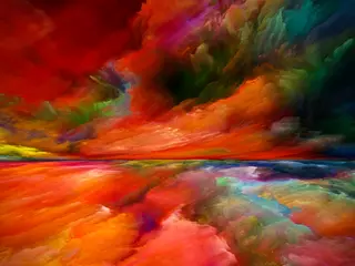 Foto op Plexiglas Mix van kleuren Deur naar dromenland