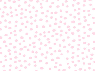 Pink abstract pattern. Polka dot pink vector pattern.  Brush stroke circle polka dot pink vector pattern. 