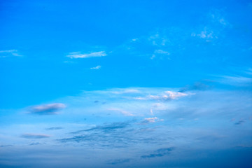 Naklejka na ściany i meble Cloudscape. Blue sky and white cloud. Sunny day.