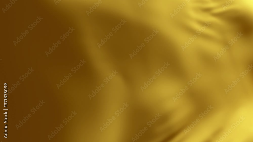 Poster golden silk wave fabric surface. abstract soft background. seamless loop 3d render