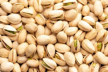 Isolated pistachio on white background.