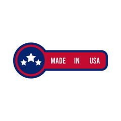 Made in USA label. American banner template. Vector illustration