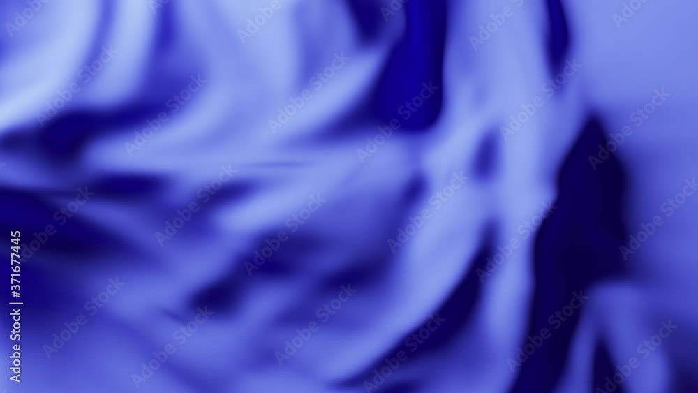Poster blue wave fabric surface. abstract soft background. seamless loop 3d render