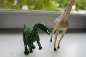 toy dinosaur, macro photography 