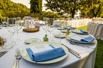 Italian Wedding scene venue chairs table layout travel